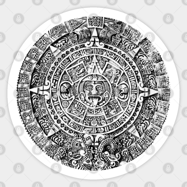 Aztec calendar Sticker by Dashu